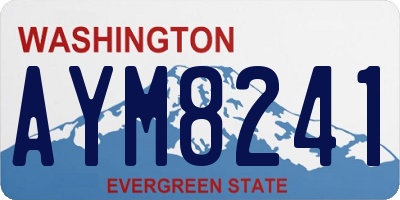 WA license plate AYM8241
