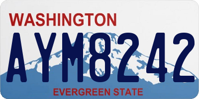 WA license plate AYM8242