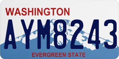 WA license plate AYM8243
