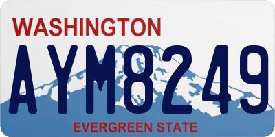 WA license plate AYM8249