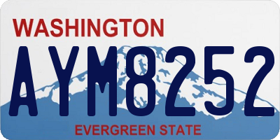 WA license plate AYM8252