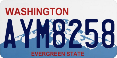WA license plate AYM8258