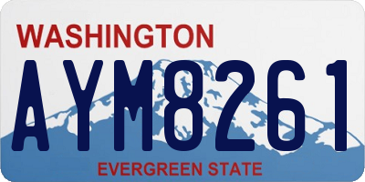 WA license plate AYM8261