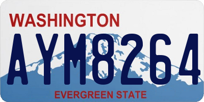WA license plate AYM8264