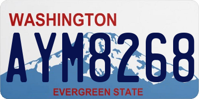 WA license plate AYM8268