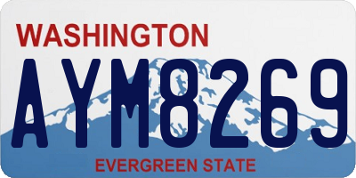 WA license plate AYM8269