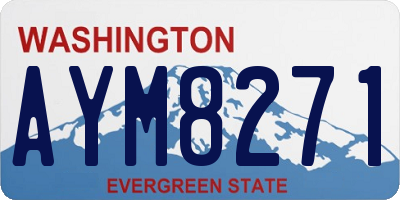 WA license plate AYM8271