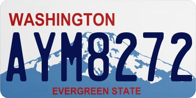 WA license plate AYM8272