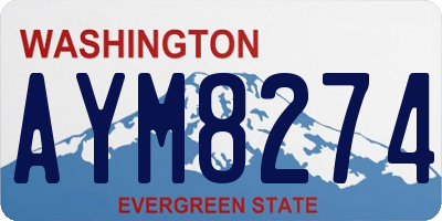 WA license plate AYM8274