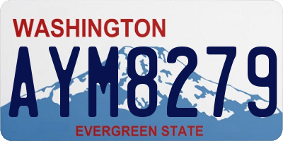 WA license plate AYM8279