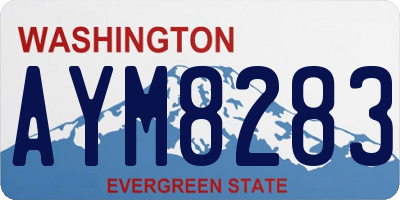 WA license plate AYM8283