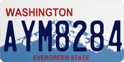 WA license plate AYM8284