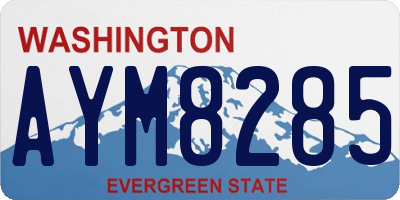 WA license plate AYM8285