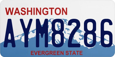 WA license plate AYM8286