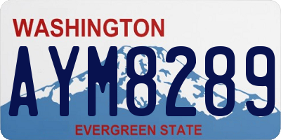 WA license plate AYM8289