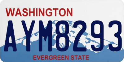 WA license plate AYM8293