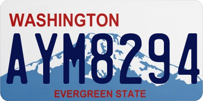 WA license plate AYM8294