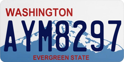 WA license plate AYM8297