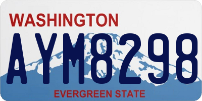 WA license plate AYM8298