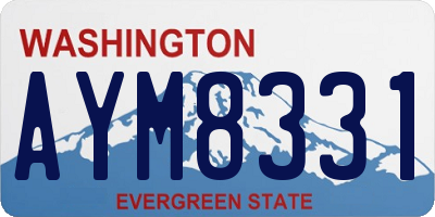 WA license plate AYM8331