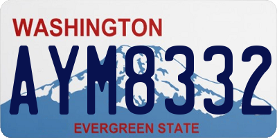 WA license plate AYM8332