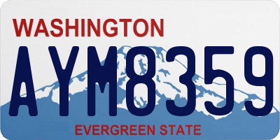 WA license plate AYM8359