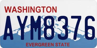 WA license plate AYM8376