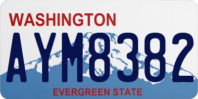 WA license plate AYM8382