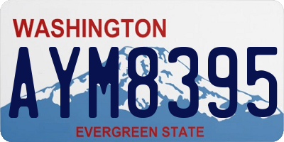 WA license plate AYM8395