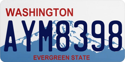 WA license plate AYM8398