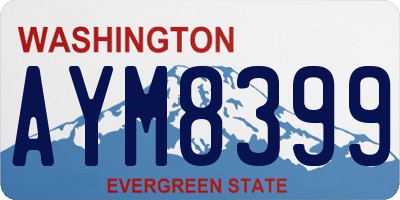 WA license plate AYM8399