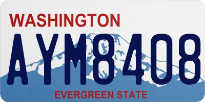 WA license plate AYM8408