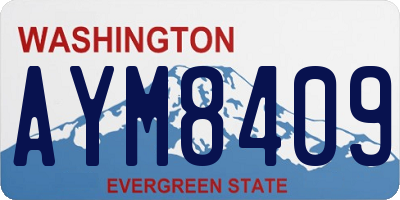 WA license plate AYM8409