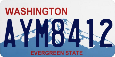 WA license plate AYM8412