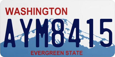 WA license plate AYM8415
