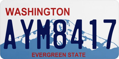 WA license plate AYM8417