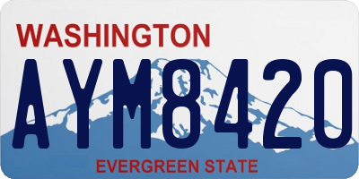 WA license plate AYM8420