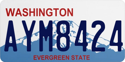 WA license plate AYM8424