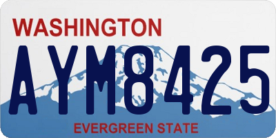 WA license plate AYM8425
