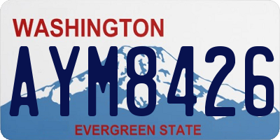 WA license plate AYM8426