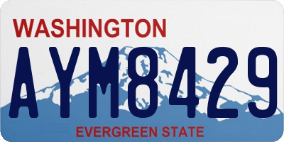 WA license plate AYM8429
