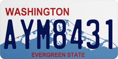 WA license plate AYM8431