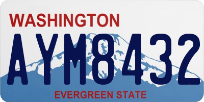 WA license plate AYM8432