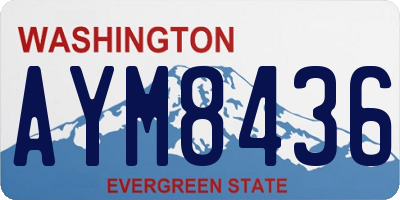 WA license plate AYM8436