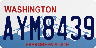 WA license plate AYM8439