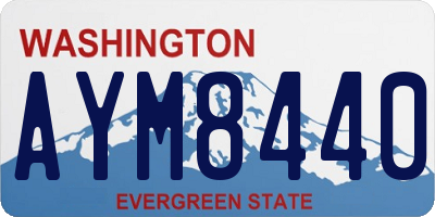 WA license plate AYM8440