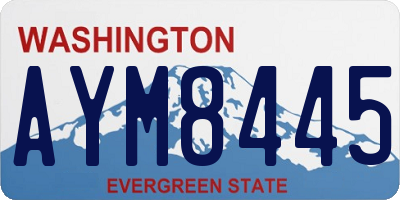 WA license plate AYM8445