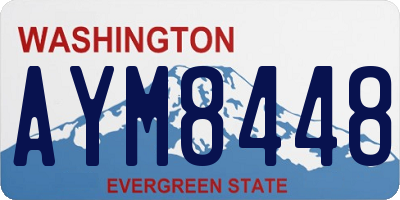 WA license plate AYM8448