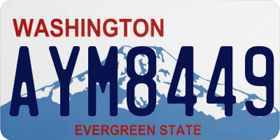 WA license plate AYM8449