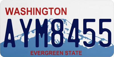 WA license plate AYM8455